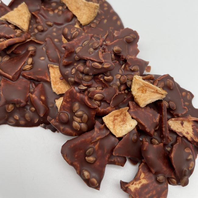 Apfel Hanf Schokolade, vegan